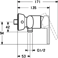 HANSARONDA Style, Sprchová batéria, 43670100