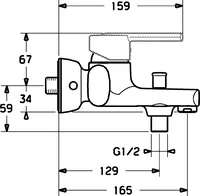 HANSARONDA Style, Wannenfüll- und Brausebatterie, 43742100