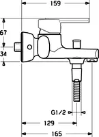 HANSARONDA Style, Wannenfüll- und Brausebatterie, 43742130