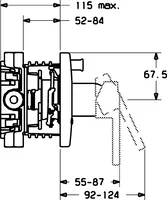 HANSAVAROX, Cover part for bath and shower faucet, 43843000