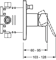 HANSALIGNA, Fertigmontageset für Wanne/Brause, 43853513