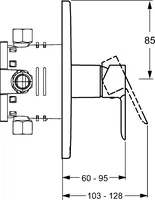 HANSALIGNA, Piastra per miscelatore doccia, 43879503