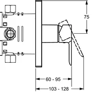 HANSALIGNA, Piastra per miscelatore doccia, 43879513