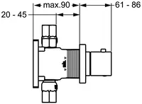 HANSAMATRIX, Piastra per miscelatore vasca-doccia, 44539503