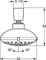 HANSABASICJET, Overhead shower, 44650100