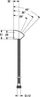 HANSABASICJET, Sprchová hadice, L=1600, 44680100