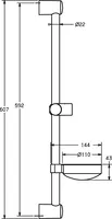 HANSABASICJET, Shower rail, 44710200