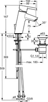 HANSAPINTO, Waschtischbatterie, 45031103