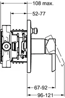 HANSAPINTO, Piastra per miscelatore vasca-doccia, 45269103