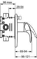 HANSAPICO, Piastra per miscelatore vasca-doccia, 46269103