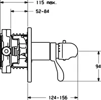 HANSAMIX, Piastra per miscelatore doccia, 48619045