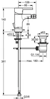 HANSAFORM, Eengreepsmengkraan voor bidet, 49063203