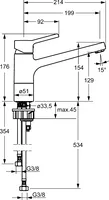 HANSAFORM, Kitchen faucet with dishwasher valve, 49152203