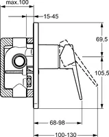 HANSATWIST, Fertigset für Brause-Batterie, 49757003