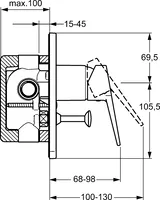 HANSATWIST, Cover part for bath and shower faucet, 49767003