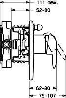 HANSATWIST, Cover part for bath and shower faucet, 49843041