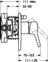 HANSATWIST, Cover part for bath and shower faucet, 49843073