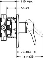 HANSATWIST, Cover part for shower faucet, 49859073