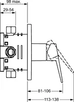 HANSATWIST, Cover part for shower faucet, 49859083