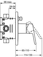 HANSAPRIMO, Piastra per miscelatore vasca-doccia, 49903003