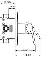 HANSAPRIMO, Piastra per miscelatore doccia, 49919003