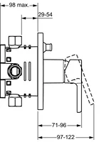 HANSAFORM, Cover part for bath and shower faucet, 49923003