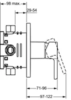 HANSAFORM, Fertigset für Brause-Batterie, 49939003