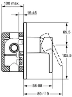 HANSAFORM, Cover part for shower faucet, 49957003