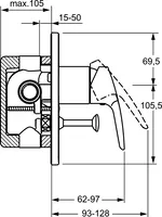 HANSAPOLO, Cover part for bath and shower faucet, 50607173