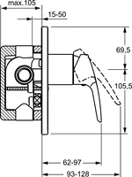 HANSAPOLO, Cover part for shower faucet, 50617173