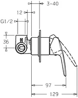 HANSAPOLO, Cover part for shower faucet, 50629073