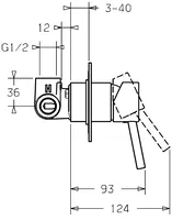 HANSAVANTIS Style, Fertigset für Brause-Batterie, 50659007