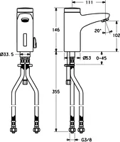 HANSAMIX, Washbasin faucet, 6 V, 50772210