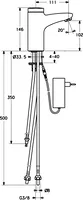 HANSAMIX, Robinetterie de lavabo, 230 V, 50801100