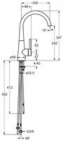 HANSADESIGNO, Kitchen faucet, low pressure, 51021173