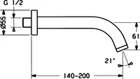 HANSA, Auslauf, L=200, 51162100