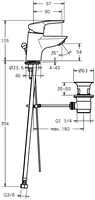 HANSAPOLO, Miscelatore lavabo, 51402373