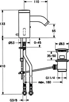 HANSADESIGNO, Washbasin faucet, 6 V, 51792210