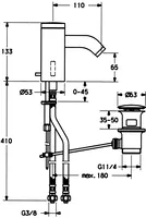 HANSADESIGNO, Robinetterie de lavabo, 6 V, 51792220