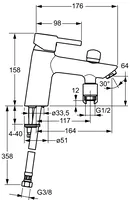 HANSAVANTIS Style, Wannenfüll- und Brausebatterie, 52392277