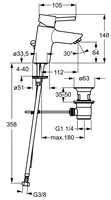 HANSAVANTIS Style, Miscelatore lavabo, 52402207