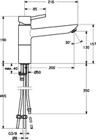 HANSAVANTIS Style, Kitchen faucet, low pressure, 52491107