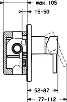 HANSAVANTIS Style, Fertigset für Brause-Batterie, 52610177