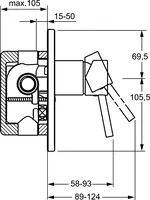 HANSAVANTIS Style, Cover part for shower faucet, 52617107