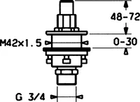 HANSA, UP-Rohbauset Bade- und Brausearmatur, 53090100