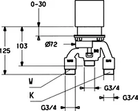 HANSA, Body for bath and shower faucet, 53290100