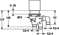 HANSA, Body for bath and shower faucet, 53300100