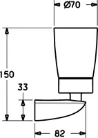 HANSAMOTION, Držák kelímku ( skleněný kelímek je součástí ), 53720900