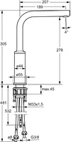 HANSARONDA, Kitchen faucet, low pressure, 55251103