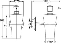 HANSAMURANO, Dispenser sapone liquido, 56300900